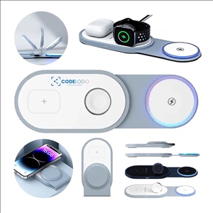 3-in-1 Foldable Magnetic Wireless Charger with LED Light